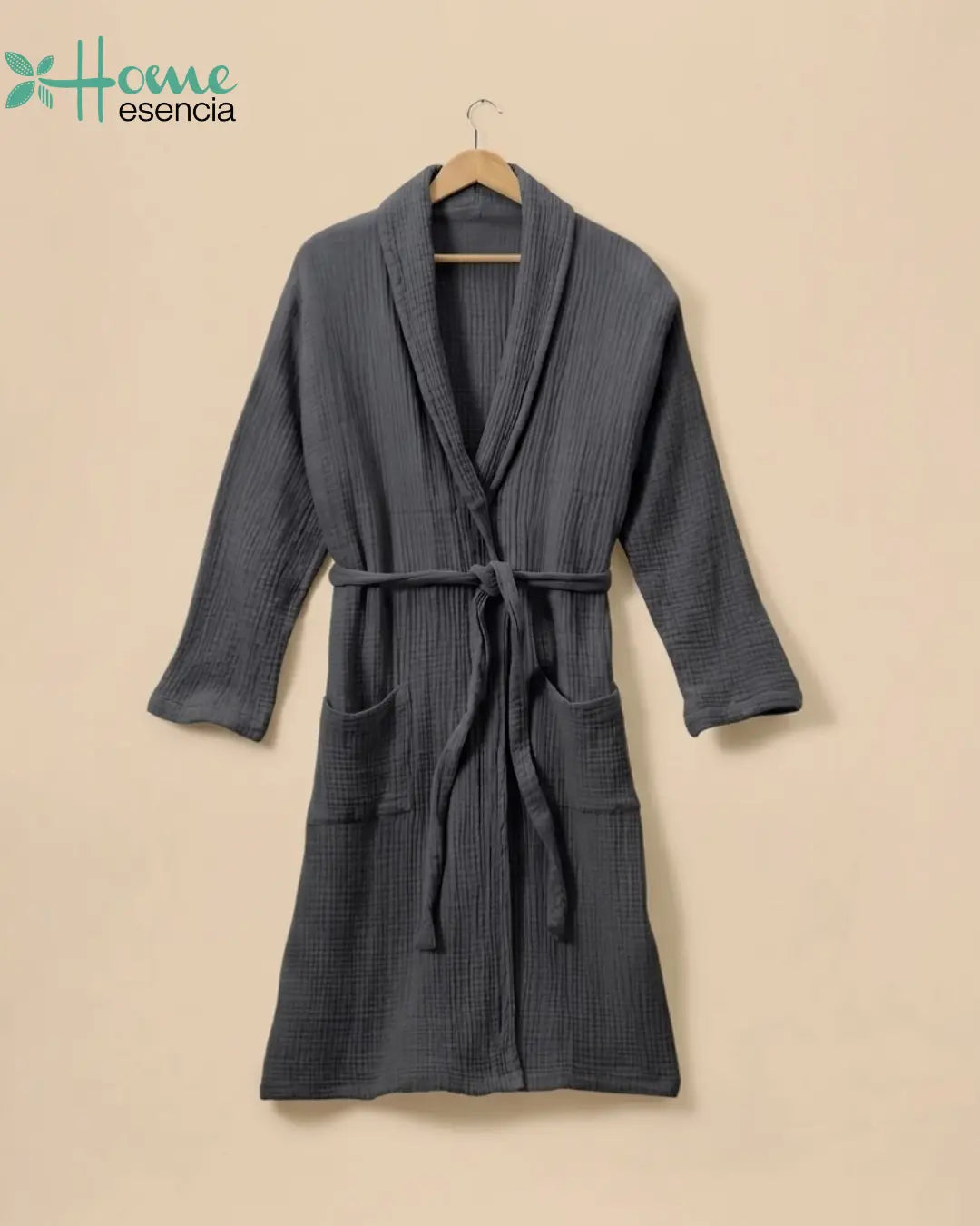 Charcoal Waffle Robe