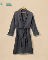Charcoal Waffle Robe