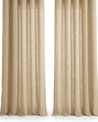 Beige Muslin Curtains - Single & Pair