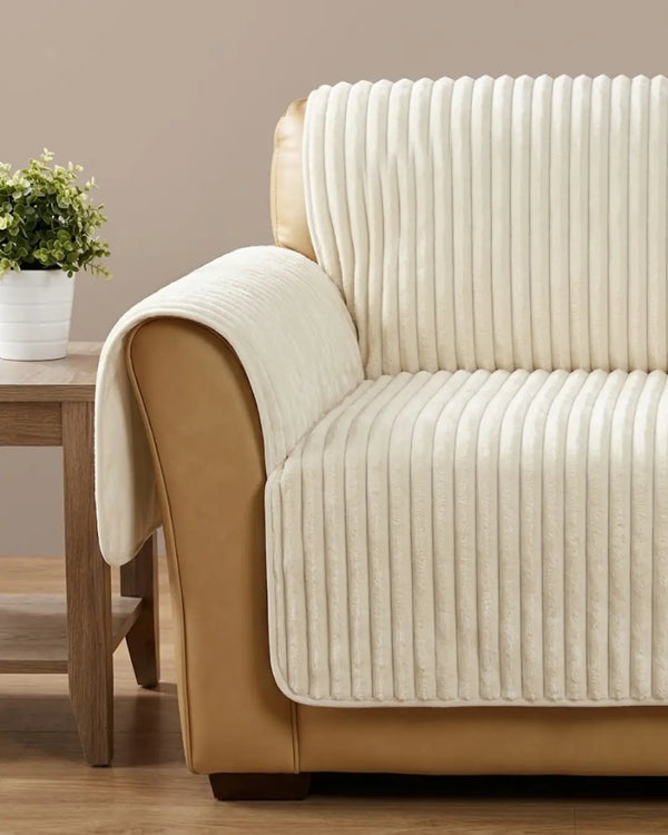 Vanilla Rib Sofa Cover