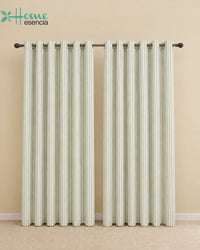 Cool Mint Yarn Dyed Curtains