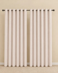 Blush Taupe Yarn Dyed Curtains - Single & Pair