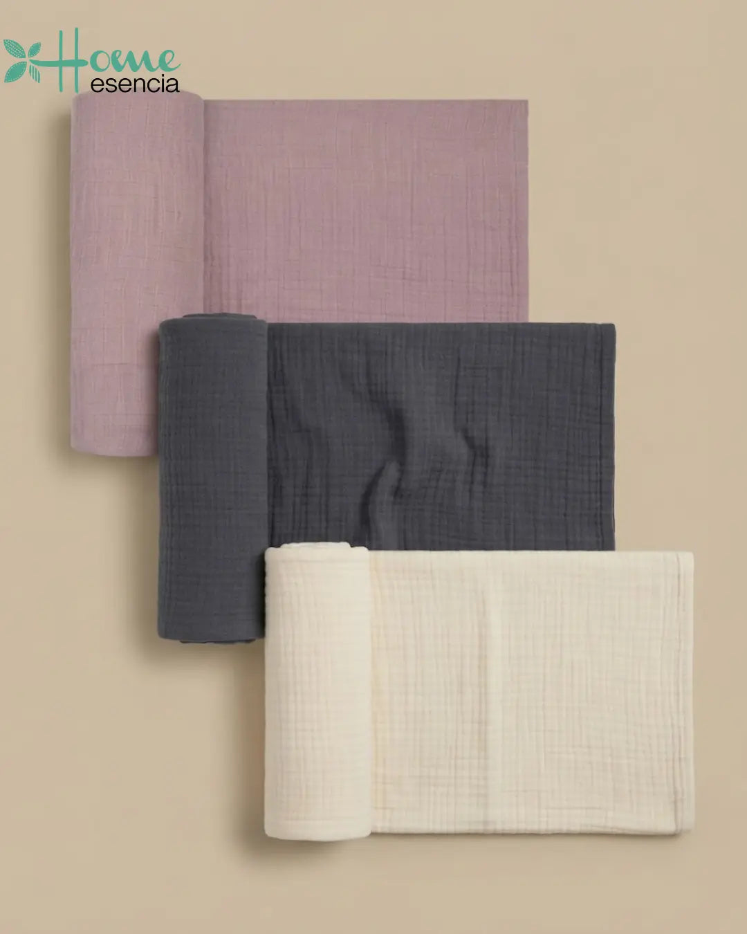 Lavender, Charcoal & White - Pack Of Three