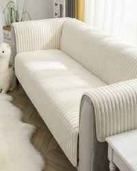Vanilla Rib Sofa Cover