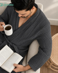 Charcoal Waffle Robe