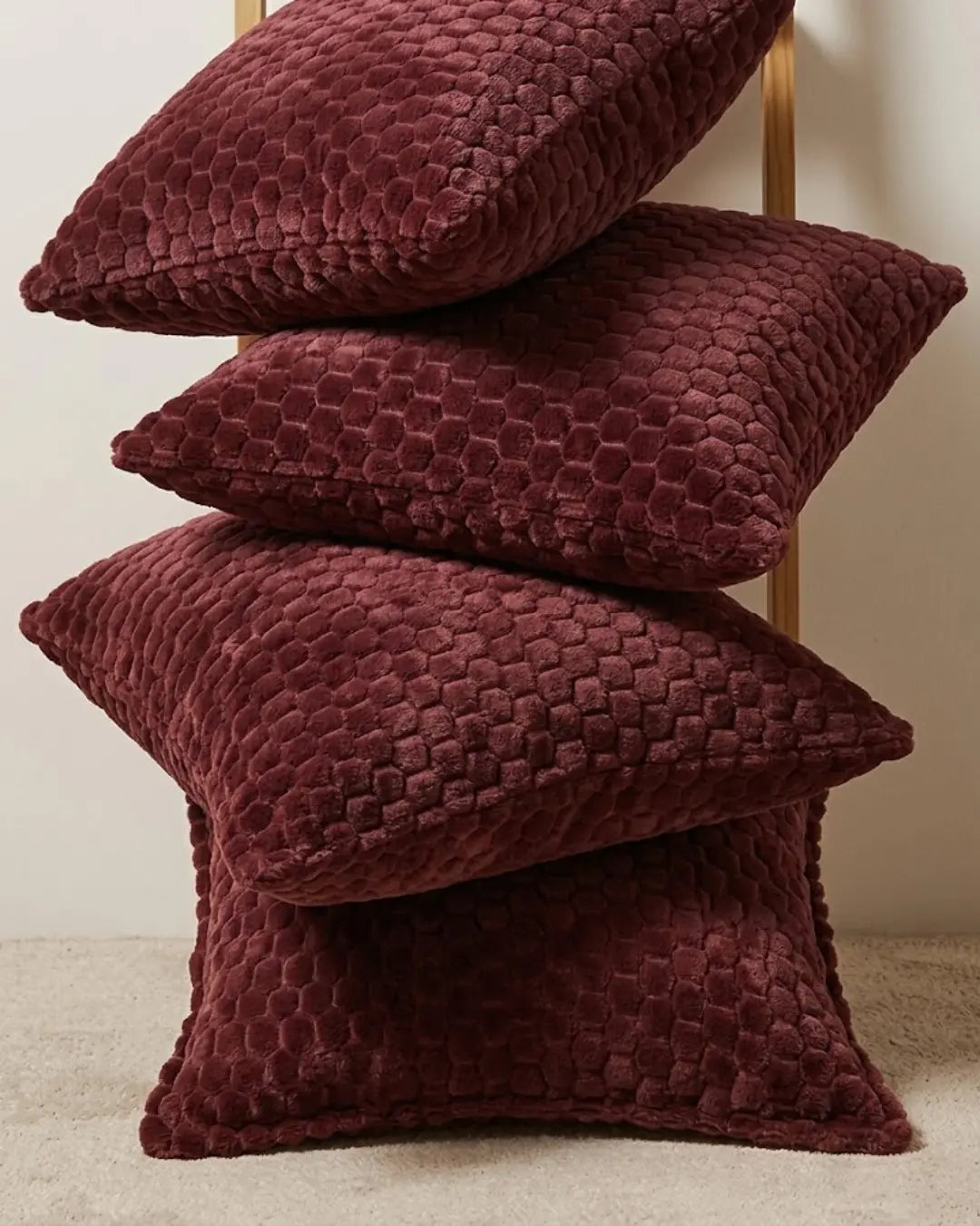 Burgundy Luxe Cushion Covers