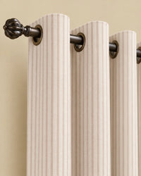 Blush Taupe Yarn Dyed Curtains - Single & Pair