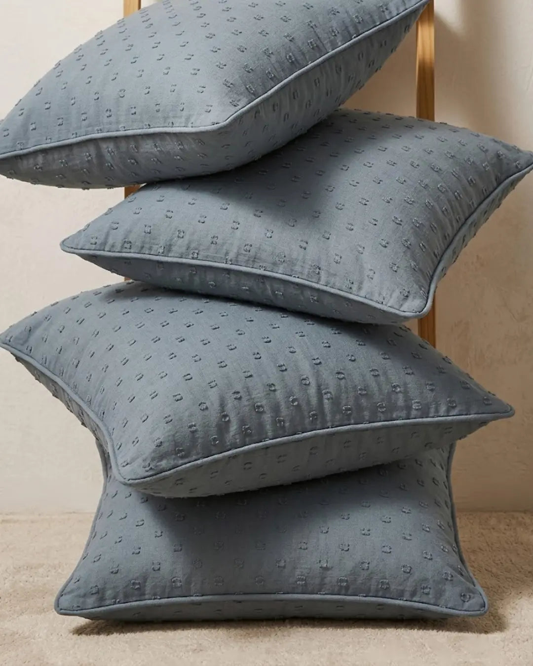Grey Tufted Cushion Covers