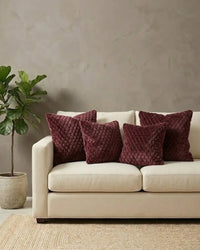 Burgundy Luxe Cushion Covers