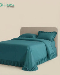 Green Frill Duvet Set