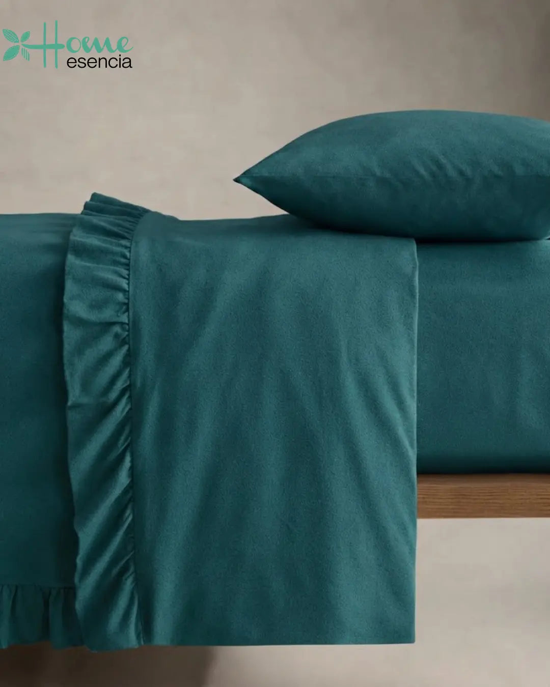 Green Frill Duvet Set