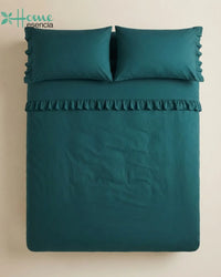 Green Frill Duvet Set