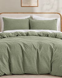 Sage Green Muslin Duvet Set