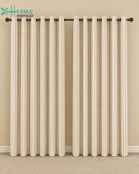 Warm Beige Yarn Dyed Curtains
