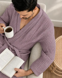 Lilac Waffle Robe